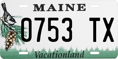 ME license plate 0753TX