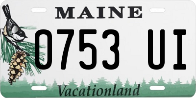 ME license plate 0753UI