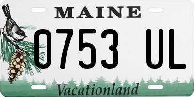 ME license plate 0753UL