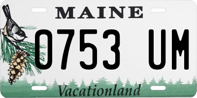 ME license plate 0753UM