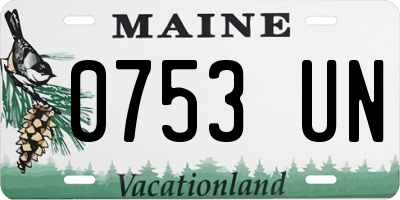 ME license plate 0753UN