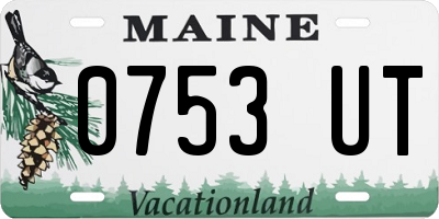 ME license plate 0753UT