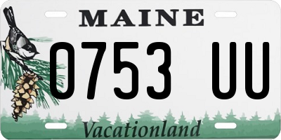 ME license plate 0753UU