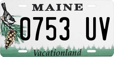 ME license plate 0753UV