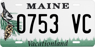 ME license plate 0753VC