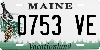 ME license plate 0753VE