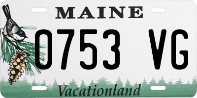 ME license plate 0753VG