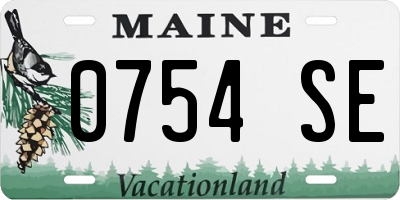 ME license plate 0754SE