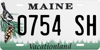 ME license plate 0754SH