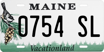 ME license plate 0754SL