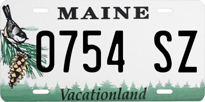 ME license plate 0754SZ
