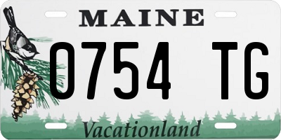 ME license plate 0754TG