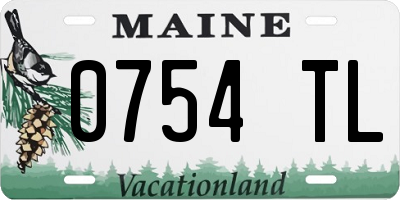 ME license plate 0754TL