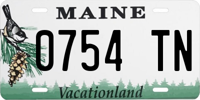 ME license plate 0754TN