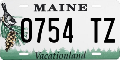 ME license plate 0754TZ