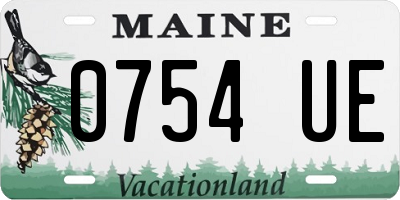 ME license plate 0754UE
