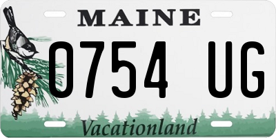 ME license plate 0754UG