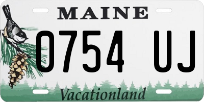 ME license plate 0754UJ