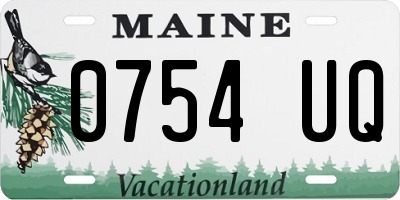 ME license plate 0754UQ