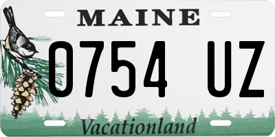 ME license plate 0754UZ