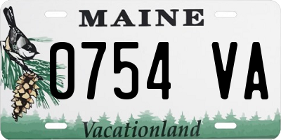 ME license plate 0754VA