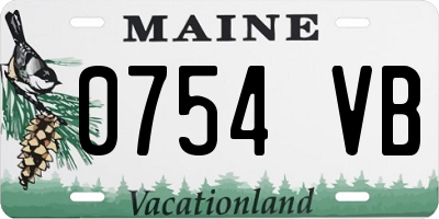 ME license plate 0754VB