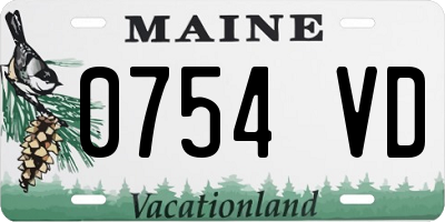 ME license plate 0754VD