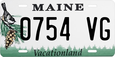 ME license plate 0754VG