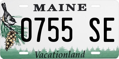 ME license plate 0755SE