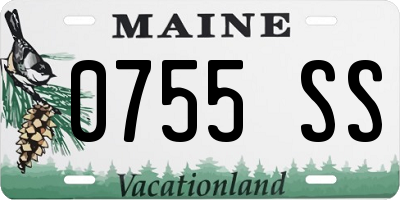 ME license plate 0755SS