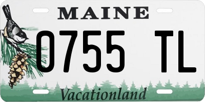 ME license plate 0755TL
