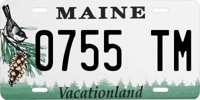 ME license plate 0755TM