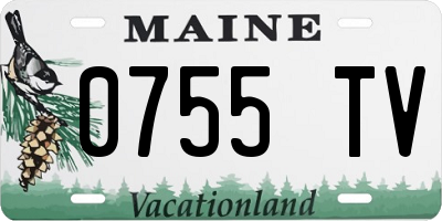 ME license plate 0755TV