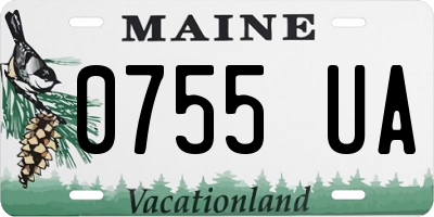 ME license plate 0755UA