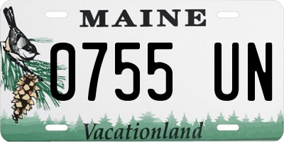 ME license plate 0755UN