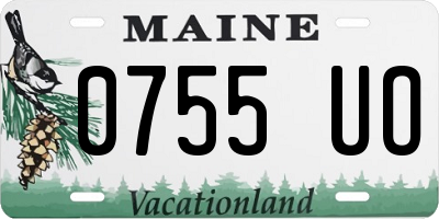 ME license plate 0755UO