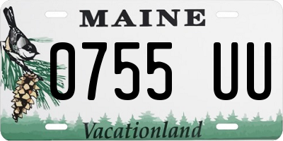ME license plate 0755UU