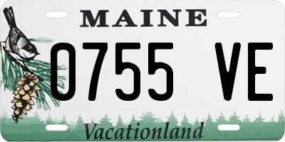 ME license plate 0755VE