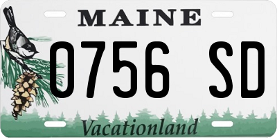 ME license plate 0756SD