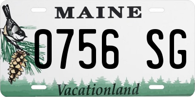 ME license plate 0756SG