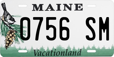 ME license plate 0756SM