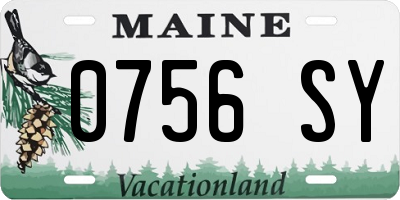 ME license plate 0756SY