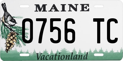 ME license plate 0756TC