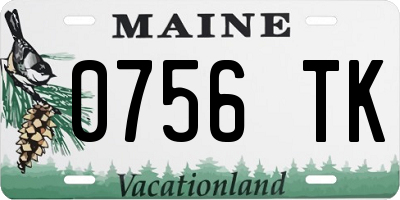 ME license plate 0756TK