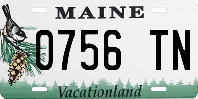 ME license plate 0756TN