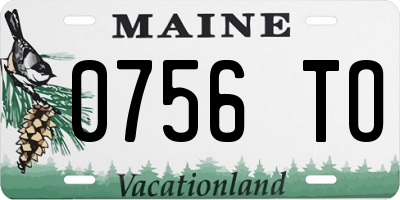 ME license plate 0756TO