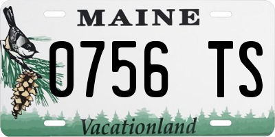 ME license plate 0756TS
