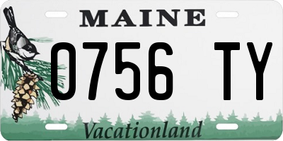 ME license plate 0756TY