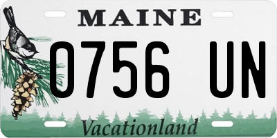 ME license plate 0756UN