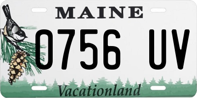 ME license plate 0756UV